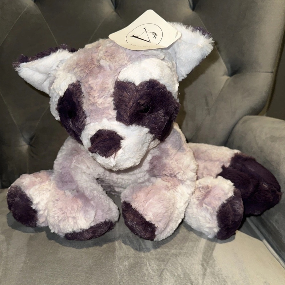 NEW ASPYN GROVE  Minky Plush Handmade Stuffed Animal Medium 17" Purple Raccoon